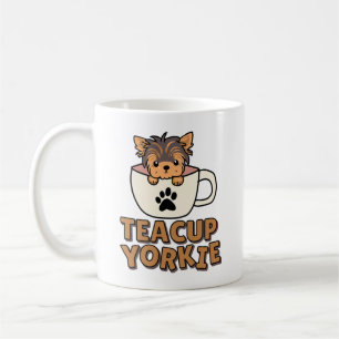 chiot Yorkie en tasse à thé