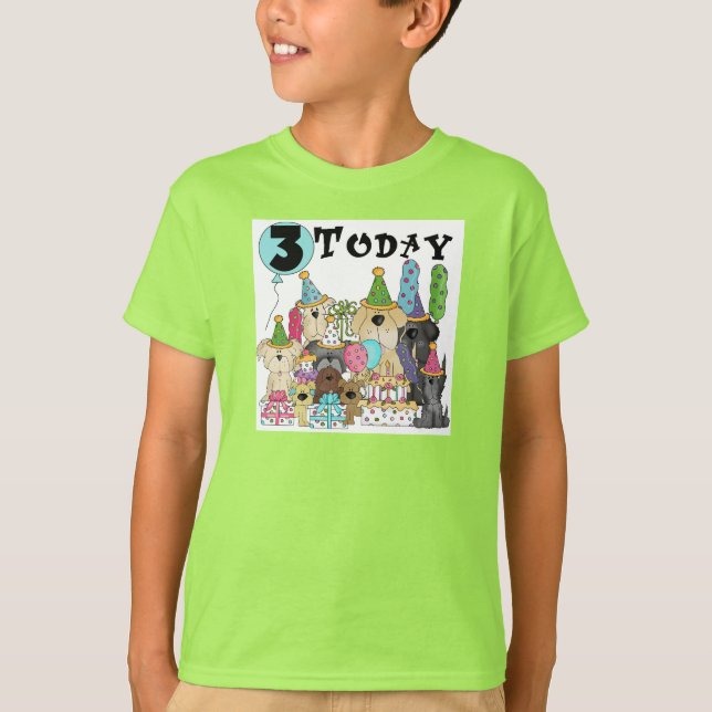 Chiots 3e anniversaire Bash Tshirts et cadeaux (Devant)