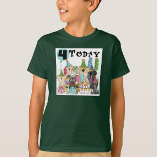 Chiots 4e anniversaire Bash Tshirts et cadeaux
