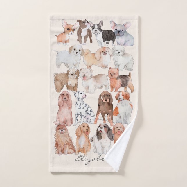 Chiots adorables mignons (Serviette à main)