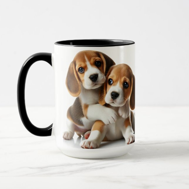 Chiots beagles ! Customisez votre Mug ! (Gauche)