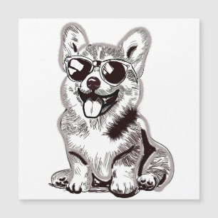Chiots Corgi personnalisés avec lunettes de soleil