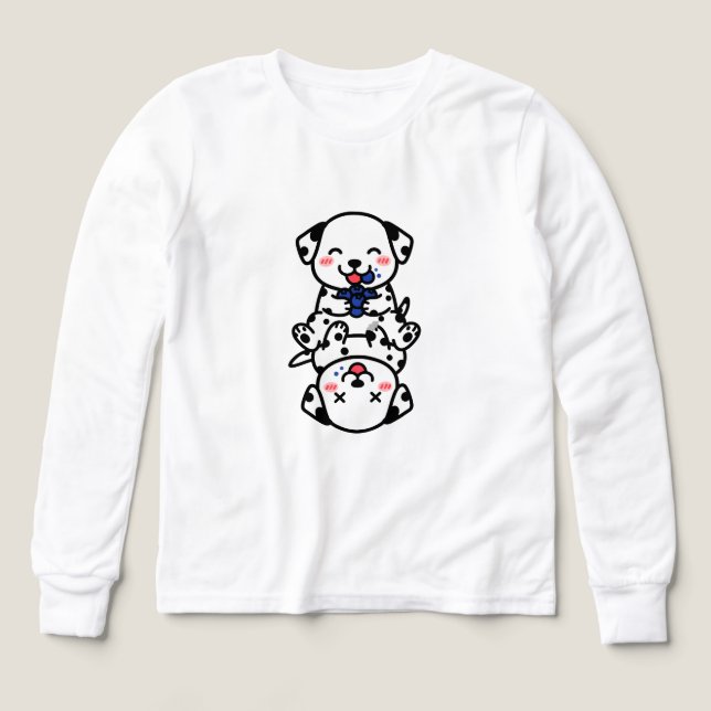 Chiots Dalmatiens Adorables Amusement Myrtille (Motif recto)