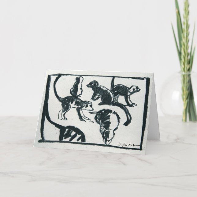 Chiots de Meerkat - carte d'art (Devant)
