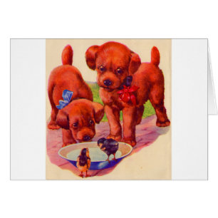 Chiots et oiseaux des années 1930