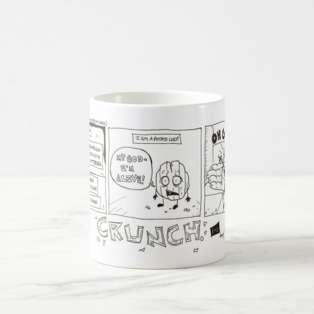 Chip de pomme de terre Drôle Cartoon Mug (Centre)