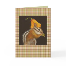 Chipmunk sur carte plaid