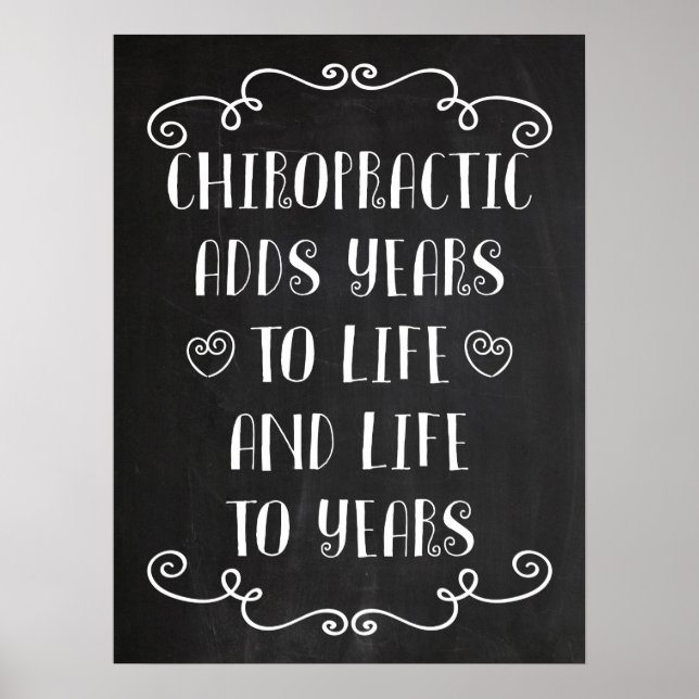 Chiropractic Adds Life To Years 18x24 Poster (Devant)