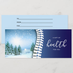 Chiropractic Blue Spine Holiday Certificat cadeau