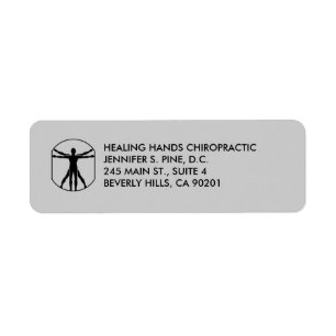 Chiropractic DaVinci Logo Étiquettes