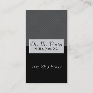 Chiropractie et carte de visite Médicale -