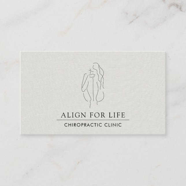 Chiropraticien Chiropratique Minimaliste Carte de  (Devant)
