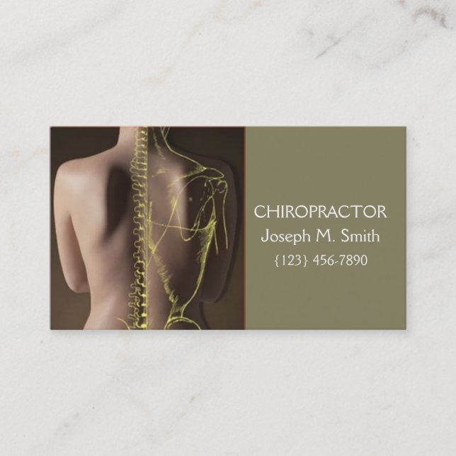Chiropraticien et Carte de visite de santé (Devant)