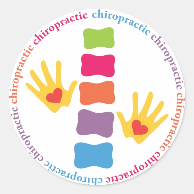Chiropratique Mains et Stickers Spine (Devant)