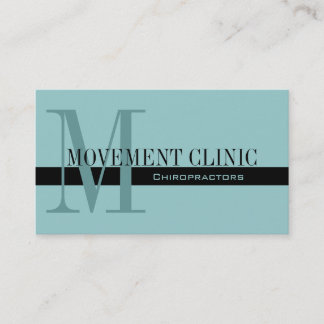 Chiropratique professionnel Carte de visite bleu