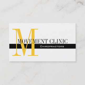 Chiropratique professionnelle Carte de visite jaun