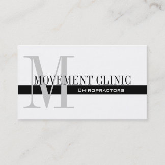 Chiropratique professionnelle Carte de visite Noir