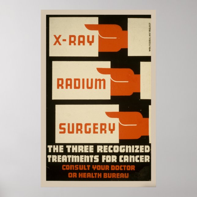 Chirurgie radium Xray Poster WPA Vintage (Devant)