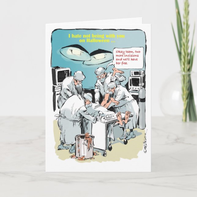 Chirurgie vous manque Carte Halloween (Devant)