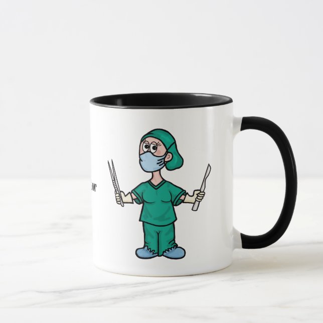 Chirurgien avec des outils Mug (Droite)