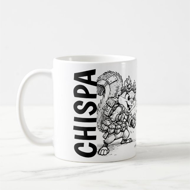 CHISPA & BOLO Steampunk Animal Mug (Gauche)