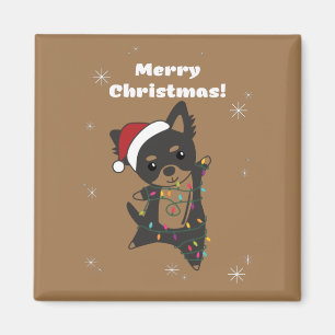 Chiwawa Noël Chien Animaux d'hiver Chiens Magnet