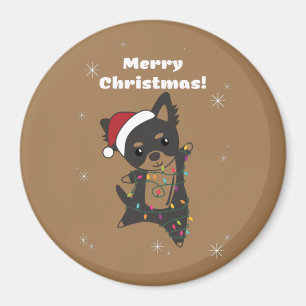 Chiwawa Noël Chien Animaux d'hiver Chiens Magnet