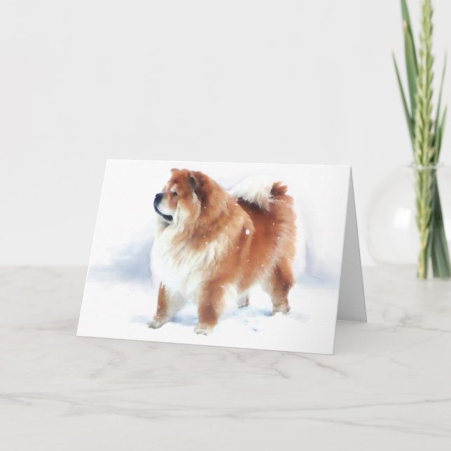 CHLOE SE TIENT DANS la carte de NEIGE (Devant)