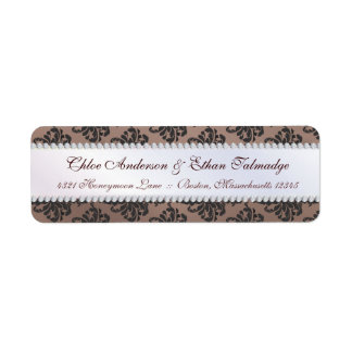 Chloe Soie Damask Couples Étiquette de adresse