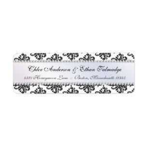 Chloe Soie Damask Couples Étiquette de adresse