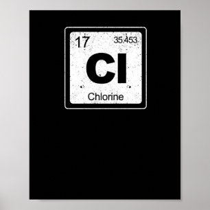 Chlorine tableau périodique symbole chimie drôle s