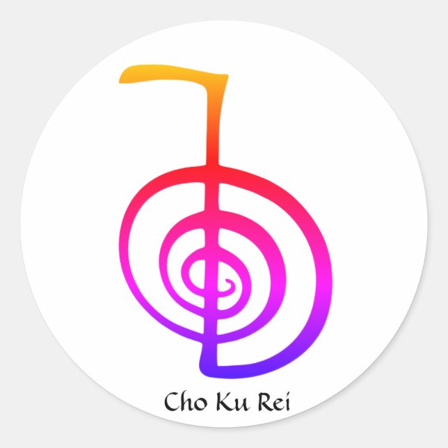 Cho Ku Rei, Reiki Power Symbole, Stickers Arc-en-c (Devant)