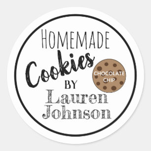 Chocolat à la main Cookies Étiquette Sticker