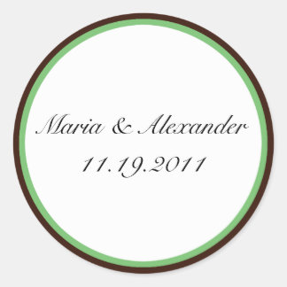 Chocolat à rayures vertes Phoques Brown / Stickers