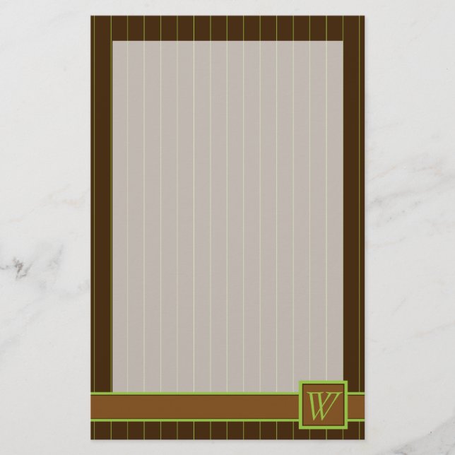 Chocolat avec laine Pinstripes Papeterie (Devant)