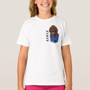 Chocolat Brown Dachshund T-shirt personnalisé