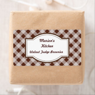 Chocolat Brown En vichy Cuisine Cuisine Étiquettes