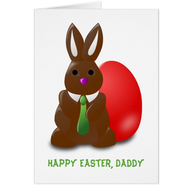 Chocolat Bunny Happy Pâques Daddy Carte de voeux (Devant)
