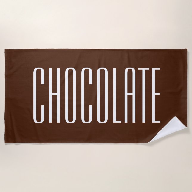 Chocolat Candy Bar Plage serviette cadeau (Devant)