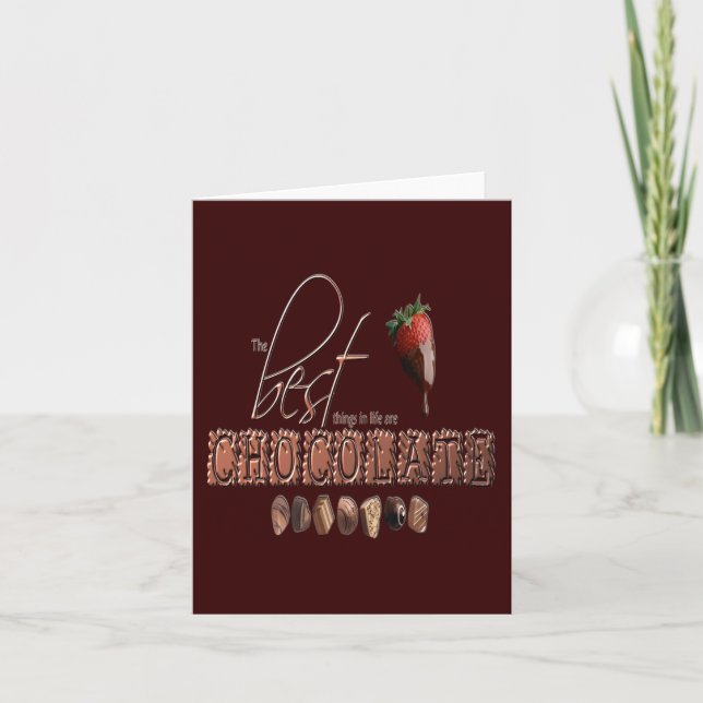 Chocolat - Carte pour notes (Devant)
