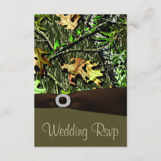 Chocolat Chasse Brown Camo Mariage RSVP Cartes