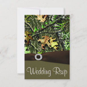 Chocolat Chasse Brown Camo Mariage RSVP Cartes