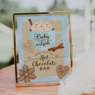 Chocolat chaud Baby shower d'hiver Boy Cocoa Bar