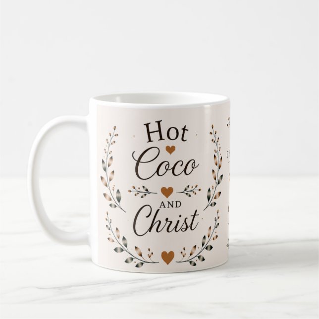 Chocolat Chaud & Christ | Tasse Inspirée de la Foi (Gauche)