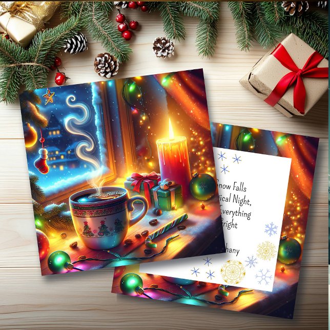 Chocolat Chaud dans une Fenêtre de Noël Personnali (Créateur téléchargé)