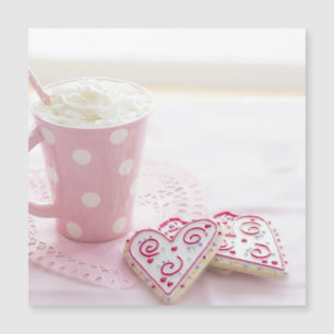 Chocolat chaud de biscuits d'amour du coeur de