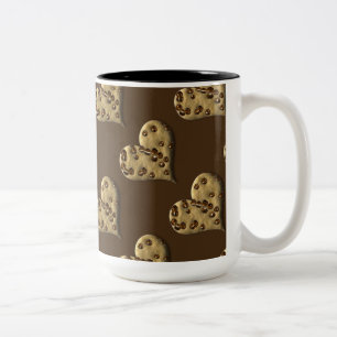 Chocolat Chip Coeurs de biscuits Motif Mug de café