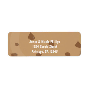 Chocolat Chip Cookie Anniversaire Étiquette de adr