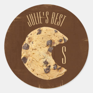 Chocolat Chip Cookie Bite Classic Round Sticker