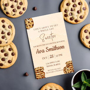 Chocolat Chip Cookie Douche Invitation